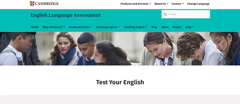 معرفی آزمون وبسایت cambridgeenglish